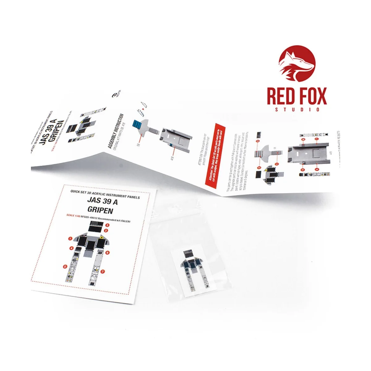 1/48 JAS 39 A Gripen (for Italeri kit), 1/48 - Red Fox Studio RFSQS...