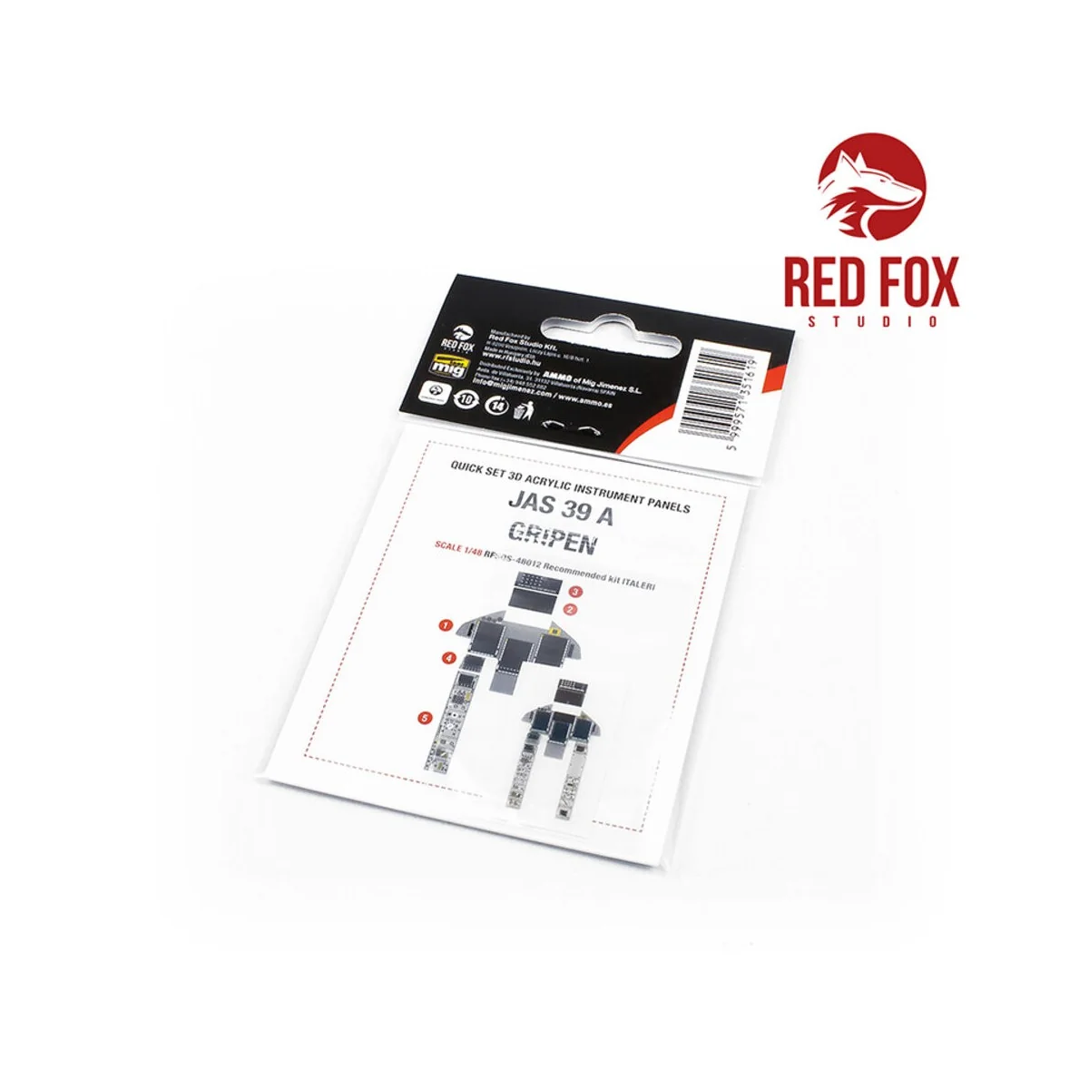 1/48 JAS 39 A Gripen (for Italeri kit), 1/48 - Red Fox Studio RFSQS...