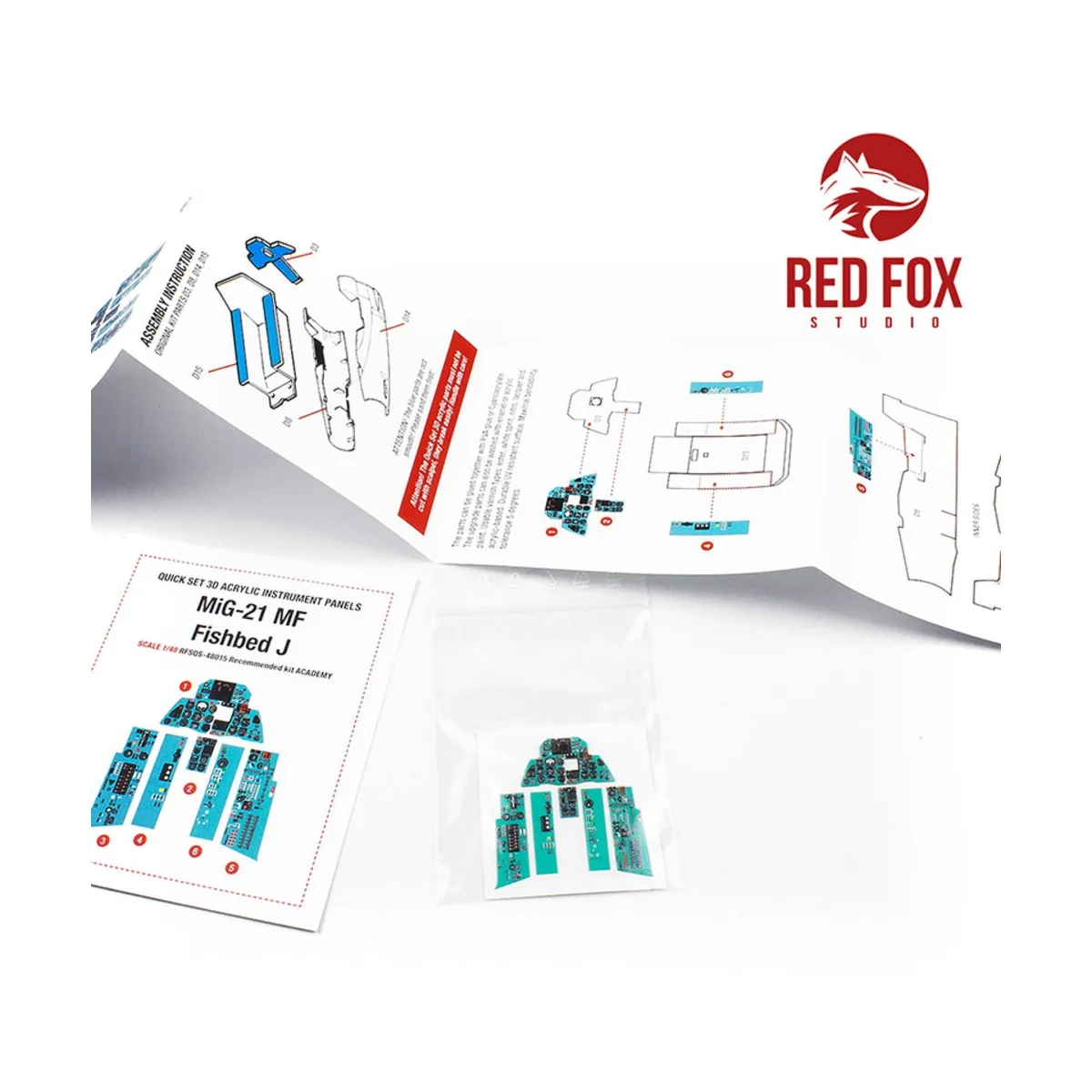 1/48 MiG-21MF Fishbed J (for Academy kit), 1/48 - Red Fox Studio RF...