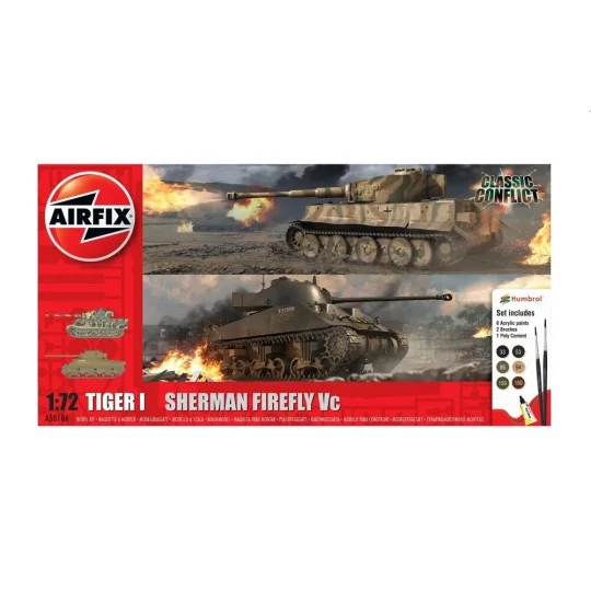 Classic Conflict Tiger 1 vs Sherman Firefly, 1/72 - Airfix A50186