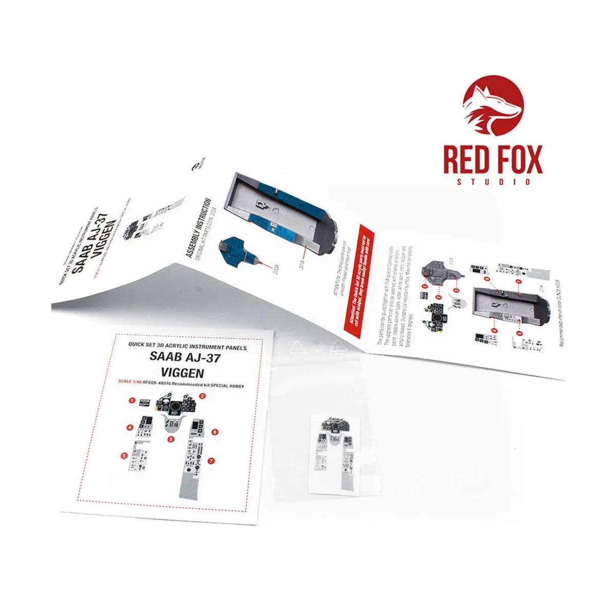 1/48 Saab AJ-37 Viggen (for Special Hobby kit), 1/48 - Red Fox Stud... 1/48 Saab AJ-37 Viggen (for Special Hobby kit), 1/48 - Red Fox Stud...