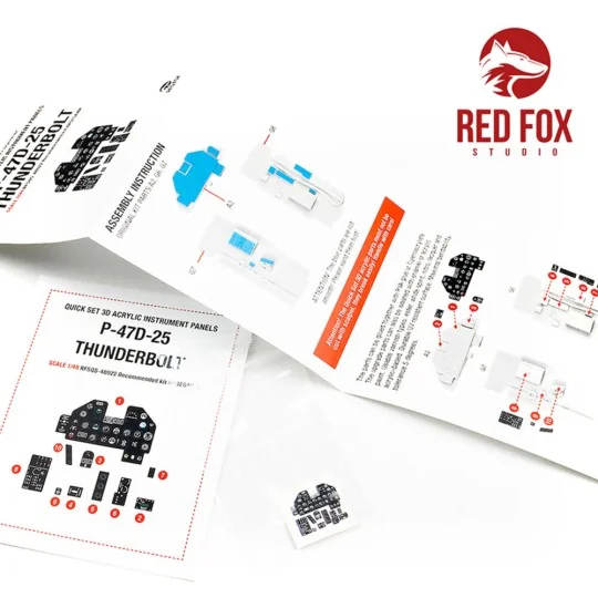 1/48 P-47D-25 Thunderbolt (for Hasegawa Kit), 1/48 - Red Fox Studio...