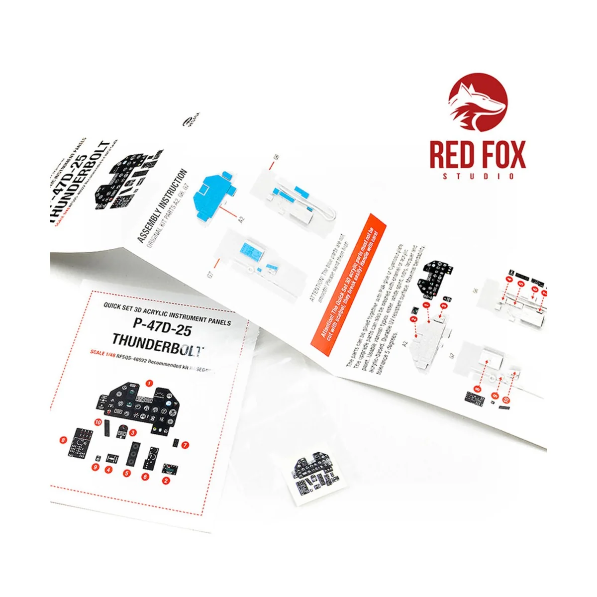 1/48 P-47D-25 Thunderbolt (for Hasegawa Kit), 1/48 - Red Fox Studio...