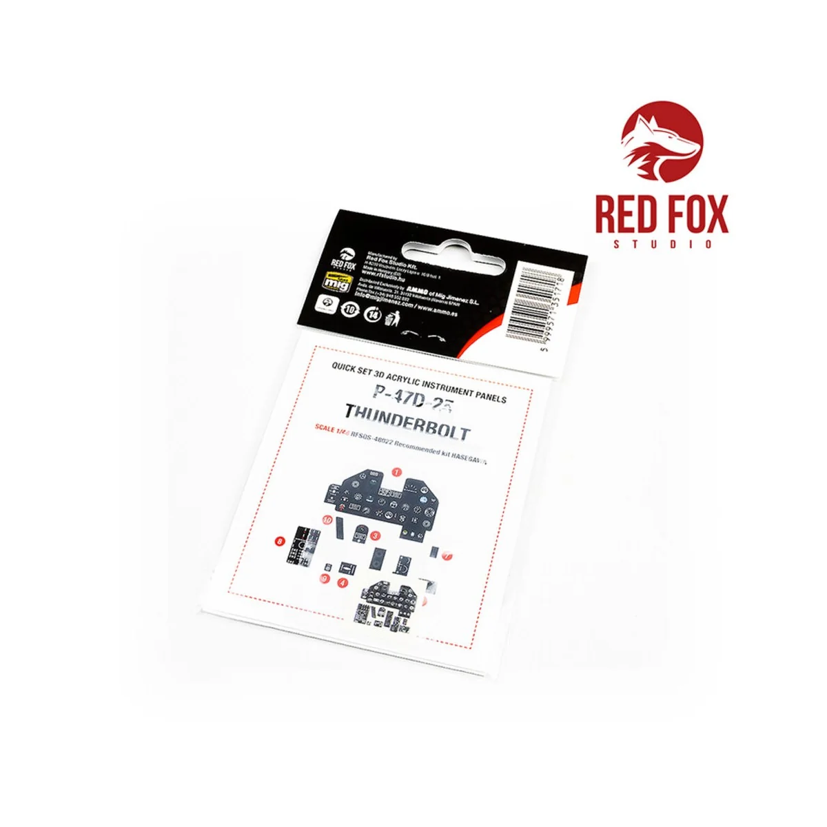 1/48 P-47D-25 Thunderbolt (for Hasegawa Kit) - Red Fox Studio RFSQS...