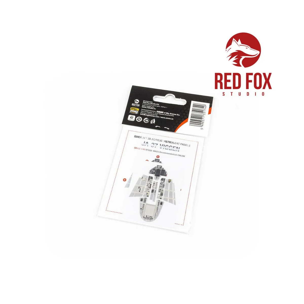 1/48 Saab Ja-37 Viggen (for Italeri kit), 1/48 - Red Fox Studio RFS...