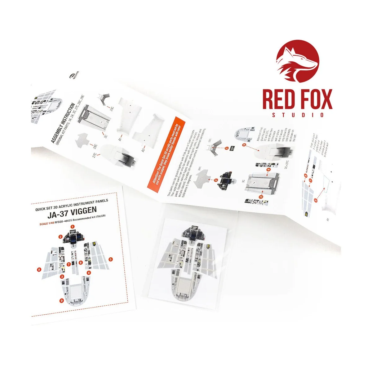 1/48 Saab Ja-37 Viggen (for Italeri kit), 1/48 - Red Fox Studio RFS...