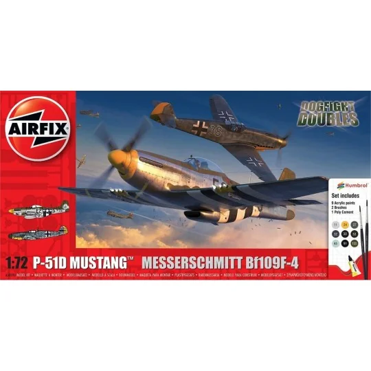 P-51D Mustang vs Bf109F-4 Dogfight Double, 1/72 - Airfix A50193