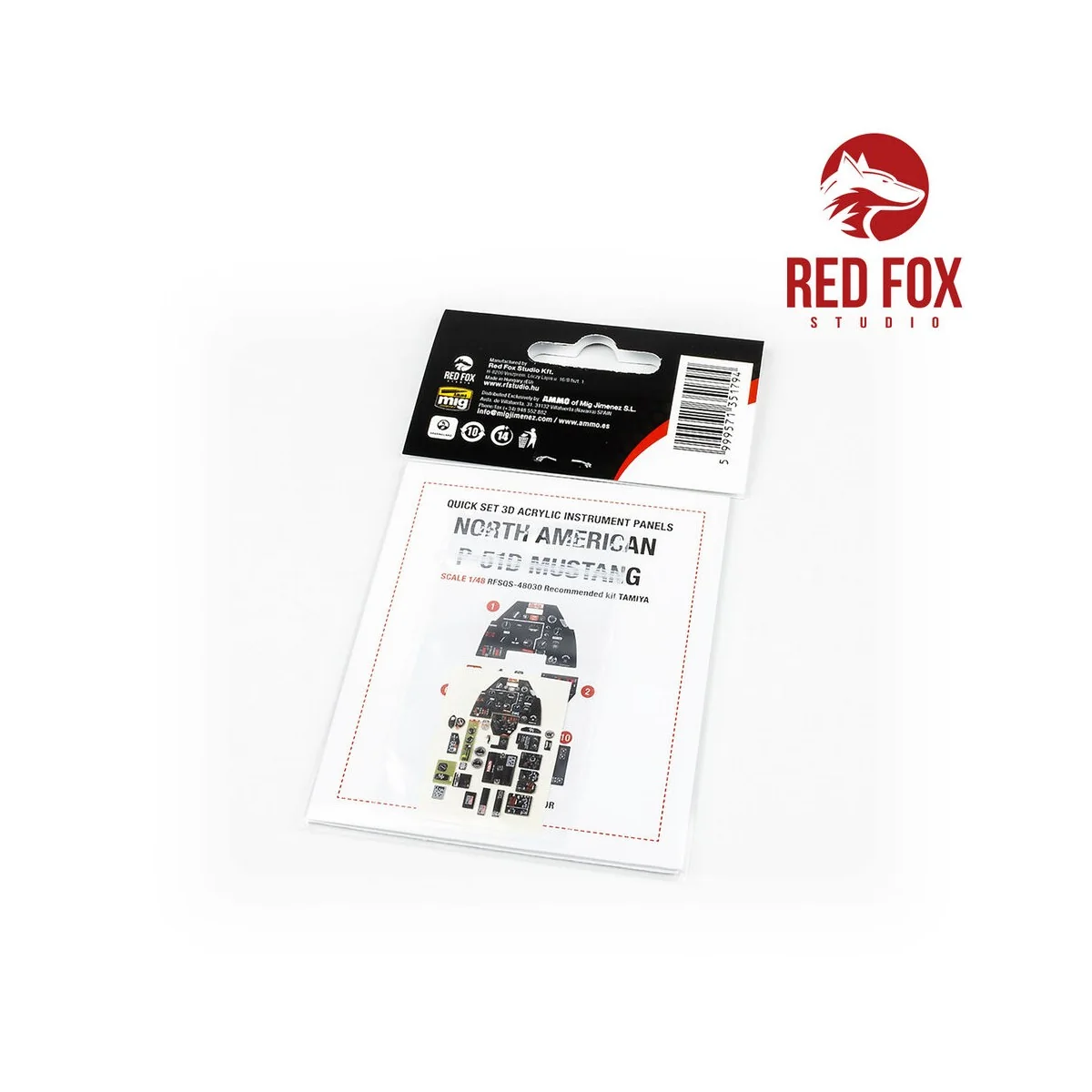 1/48 P-51D Mustang (for Tamiya kit) - Red Fox Studio RFSQS-48030