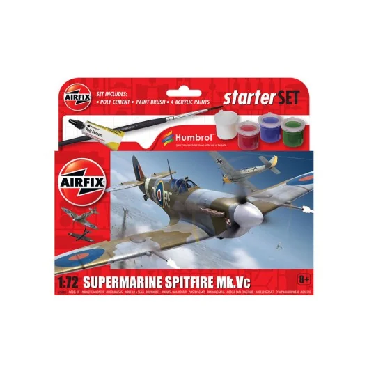 Small Beginners Set Supermarine Spitfire MkVc, 1/72 - Airfix A55001 Small Beginners Set Supermarine Spitfire MkVc, 1/72 - Airfix A55001