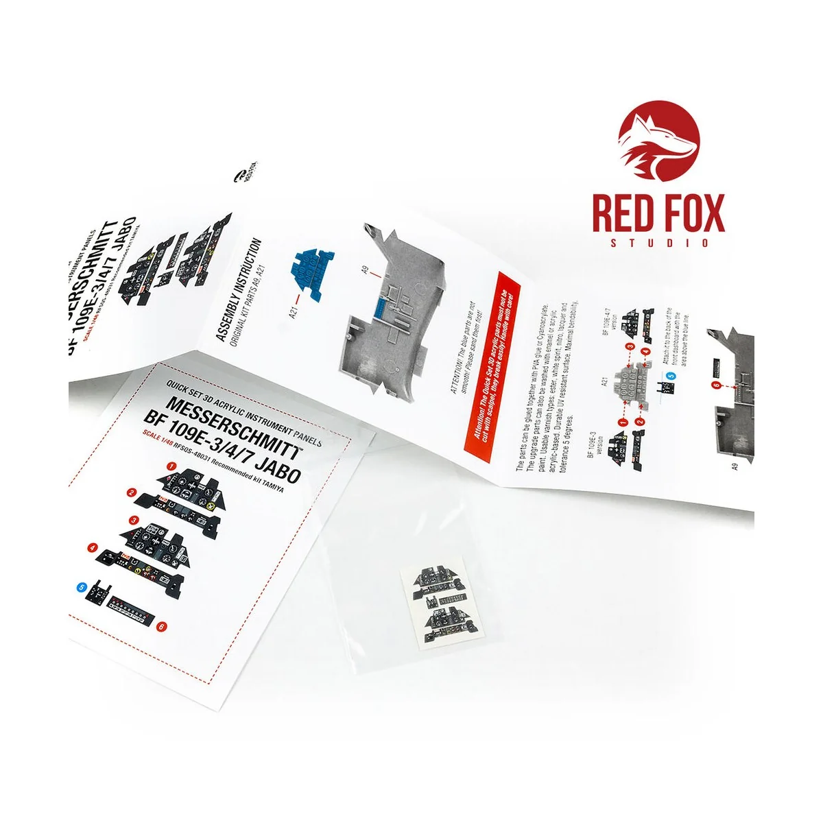 1/48 Messerschmitt Bf 109E-3/4/7 JABO (for Tamiya kit) - Red Fox St...