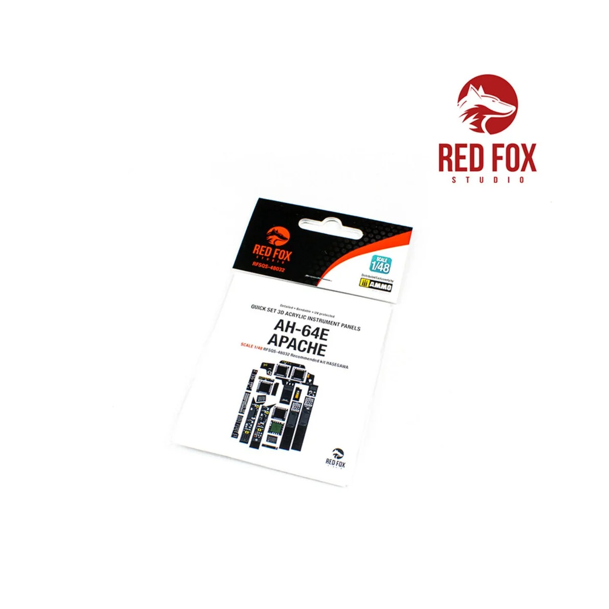 1/48 AH-64E Apache (for Hasegawa kit), 1/48 - Red Fox Studio RFSQS-...