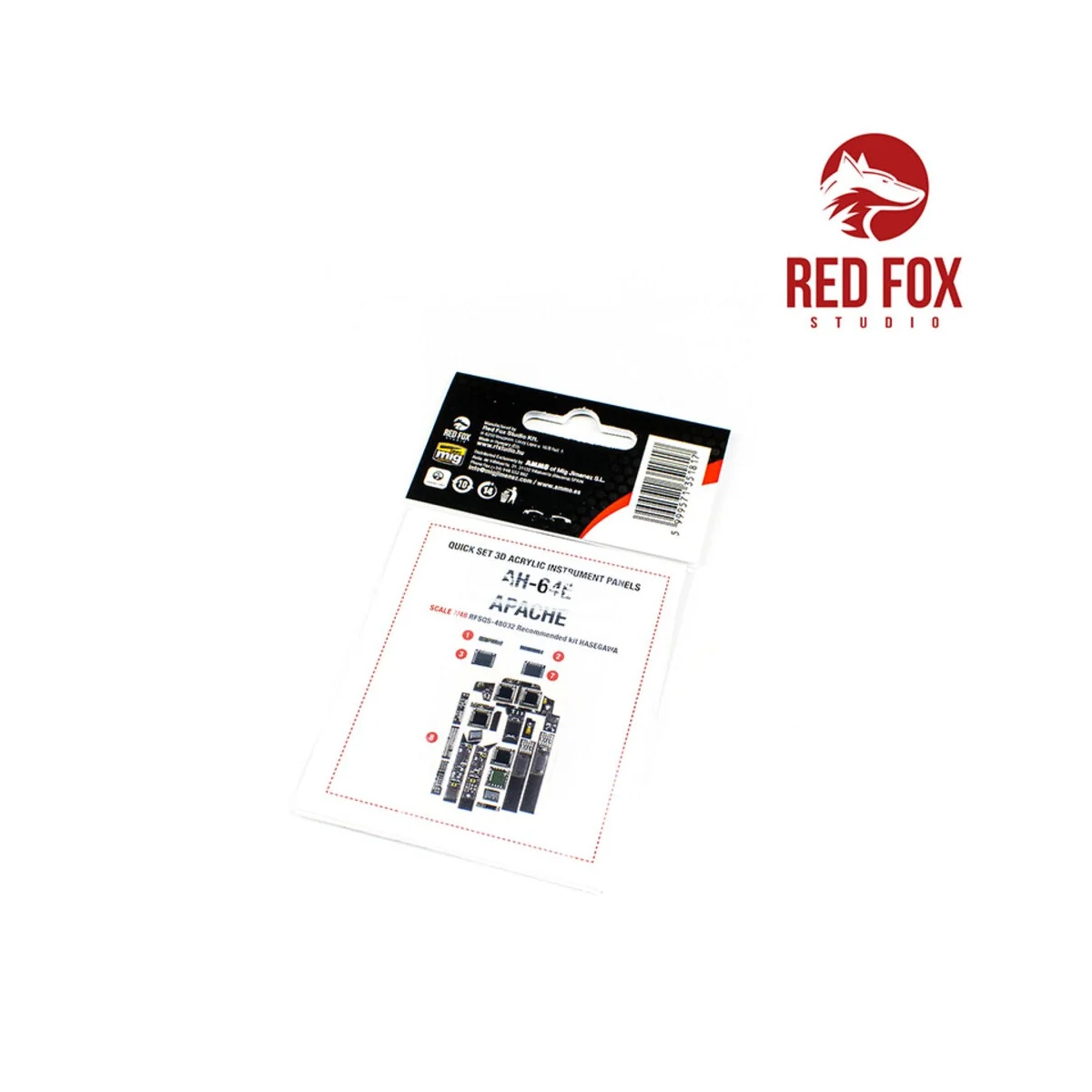 1/48 AH-64E Apache (for Hasegawa kit) - Red Fox Studio RFSQS-48032