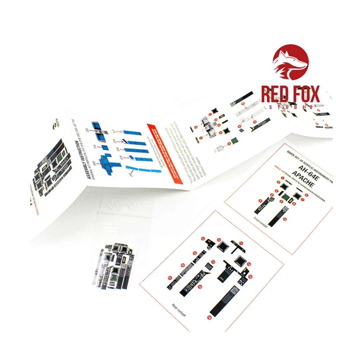 1/48 AH-64E Apache (for Hasegawa kit), 1/48 - Red Fox Studio RFSQS-...