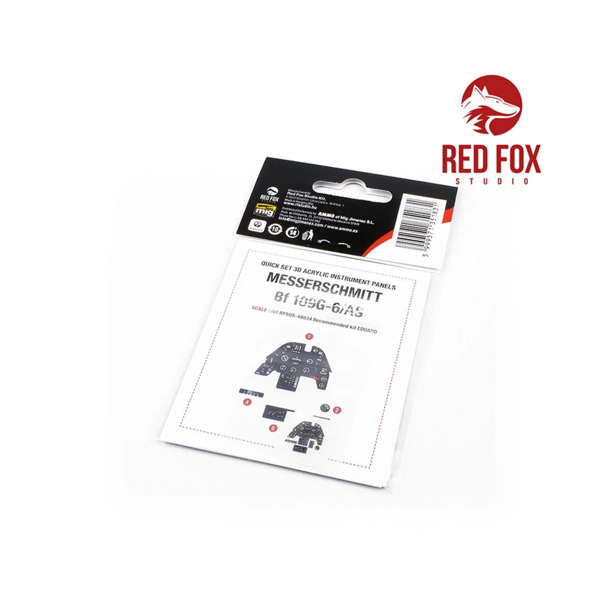 1/48 Messerschmitt Bf 109G-6 AS (for Eduard kit), 1/48 - Red Fox St...
