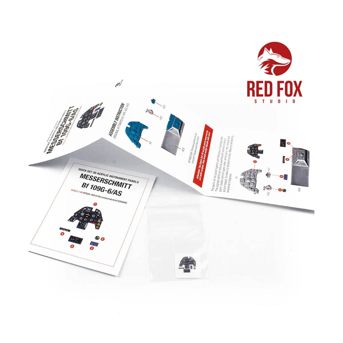 1/48 Messerschmitt Bf 109G-6 AS (for Eduard kit), 1/48 - Red Fox St...