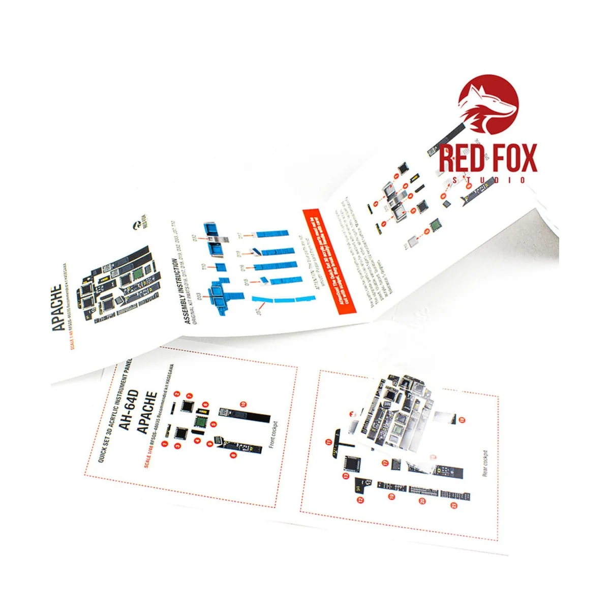 1/48 AH-64D Apache Longbow (for Hasegawa kit) - Red Fox Studio RFSQ...