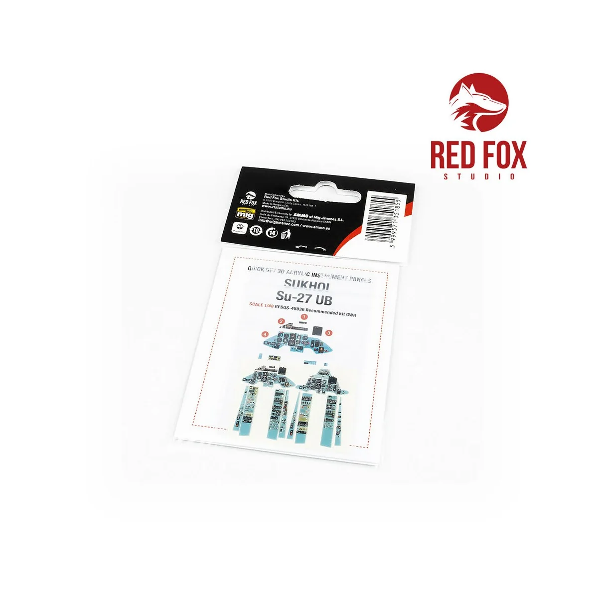 1/48 Su-27UB Flanker C (for GWH kit) - Red Fox Studio RFSQS-48036