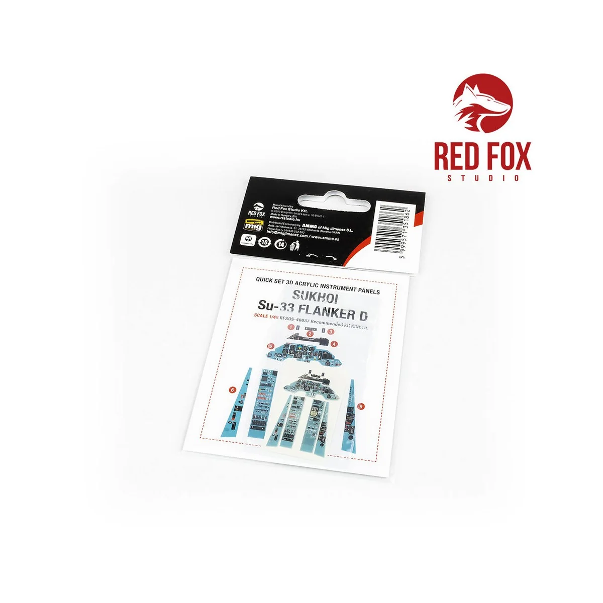 1/48 Su-33 Flanker D (for Kinetic kit), 1/48 - Red Fox Studio RFSQS...