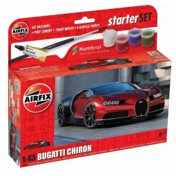 Small Starter Set NEW Bugatti Chiron, 1/43 - Airfix A55005