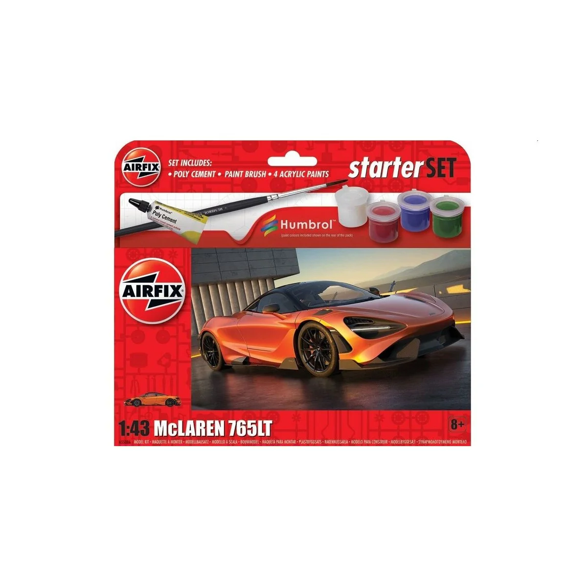 Starter Set - McLaren 765, 1/43 - Airfix A55006