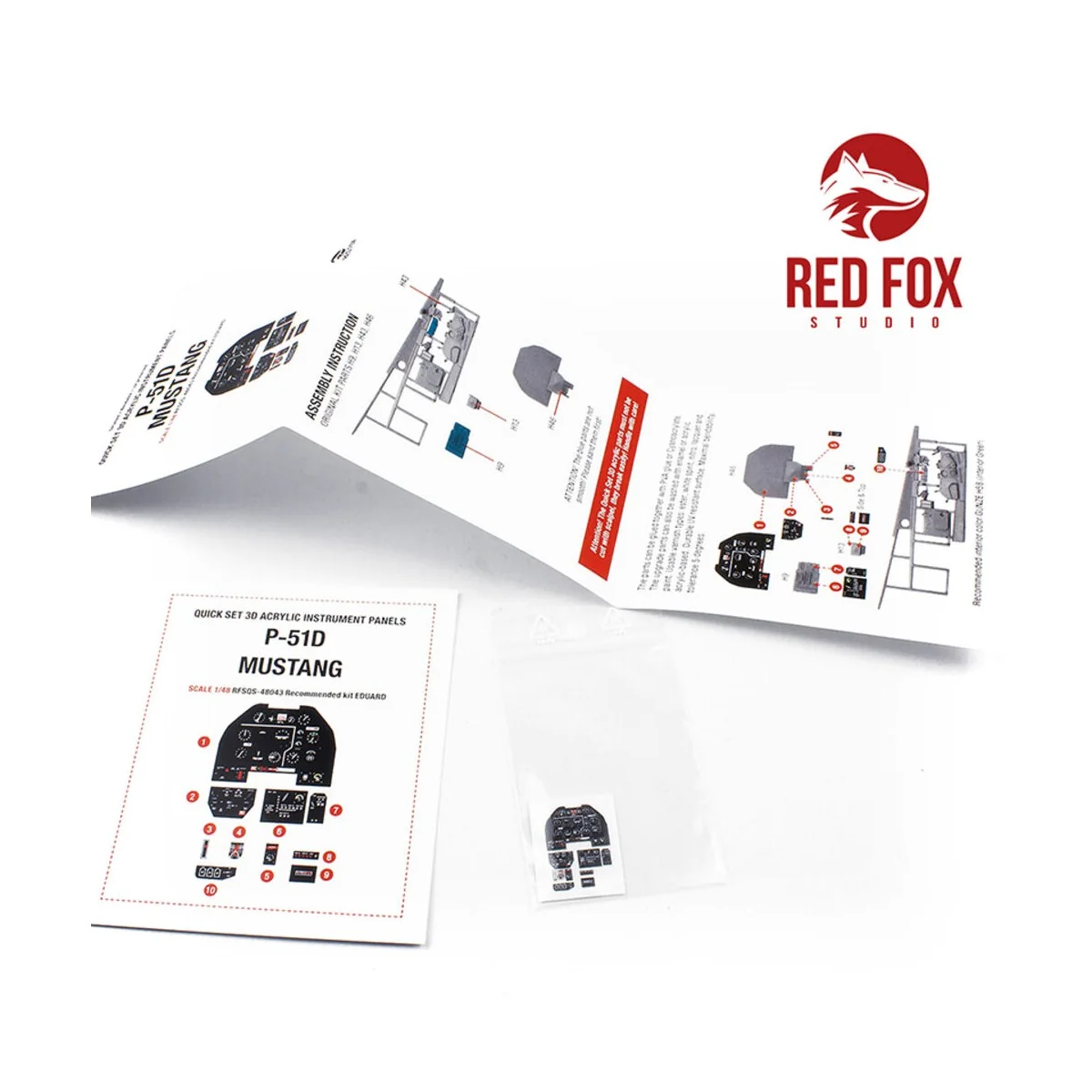 1/48 P-51D-5 Mustang (for Eduard kit) - Red Fox Studio RFSQS-48043