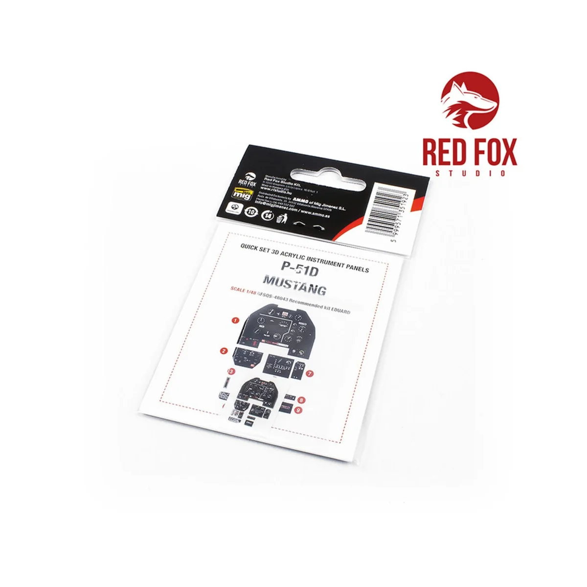 1/48 P-51D-5 Mustang (for Eduard kit) - Red Fox Studio RFSQS-48043