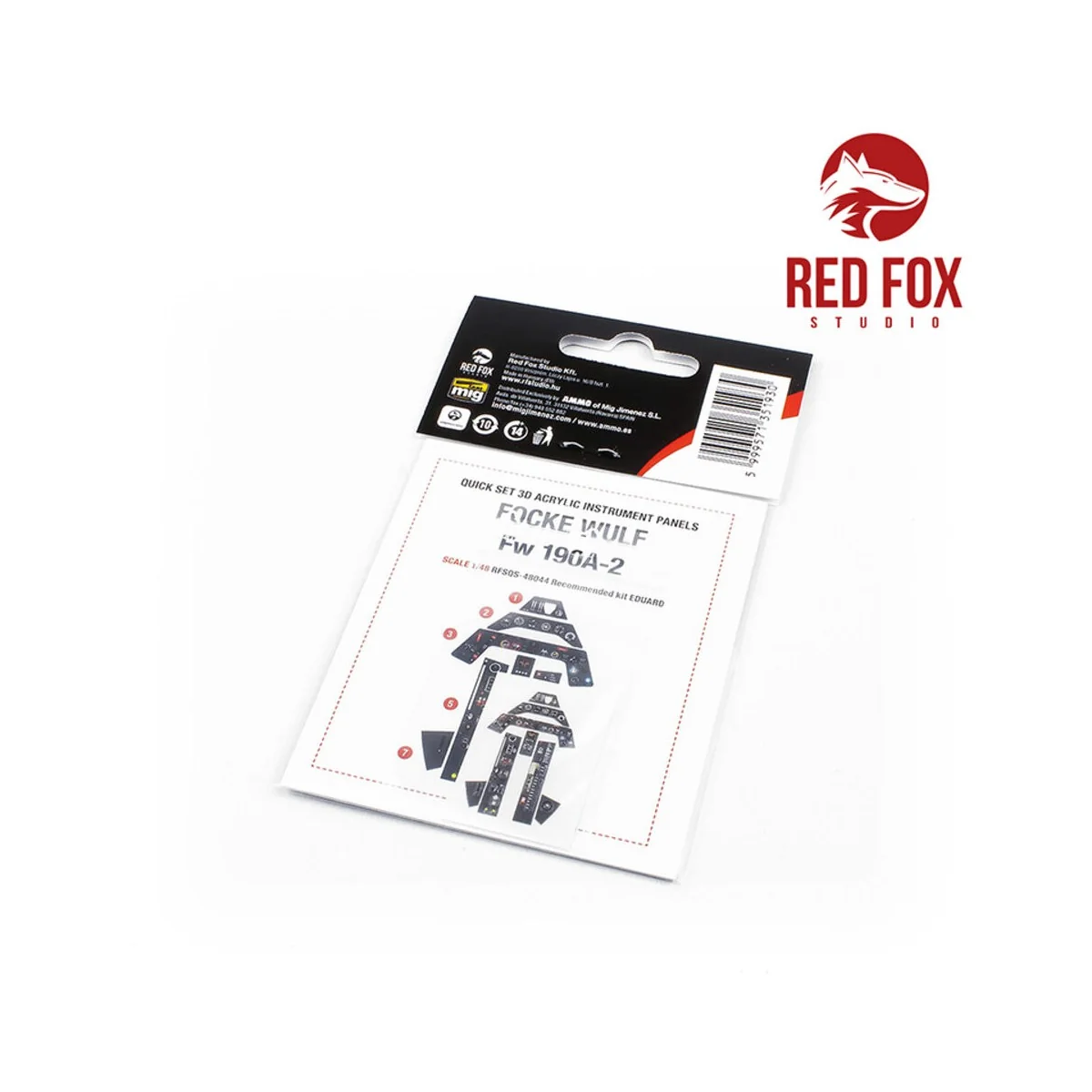 1/48 Focke Wulf Fw 190A-2 (for Eduard kit), 1/48 - Red Fox Studio R...