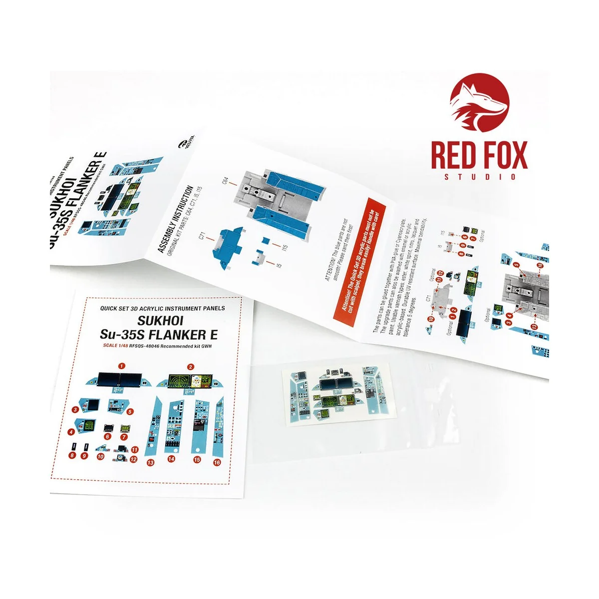 1/48 Szu 35S Flanker E (for GWH kit), 1/48 - Red Fox Studio RFSQS-4...