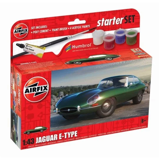 Small Starter Set Jaguar E-Type, 1/43 - Airfix A55009 Small Starter Set Jaguar E-Type, 1/43 - Airfix A55009