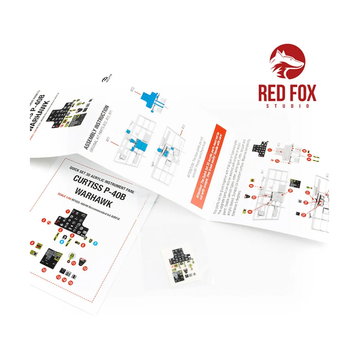 1/48 Curtiss P-40B Warhawk (for Airfix kit) - Red Fox Studio RFSQS-...