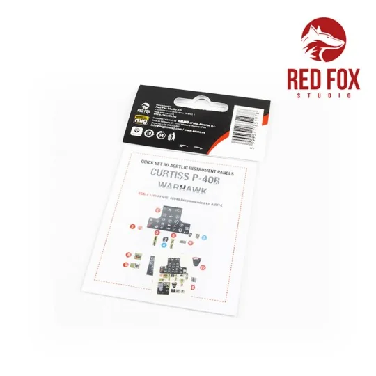 1/48 Curtiss P-40B Warhawk (for Airfix kit) - Red Fox Studio RFSQS-...