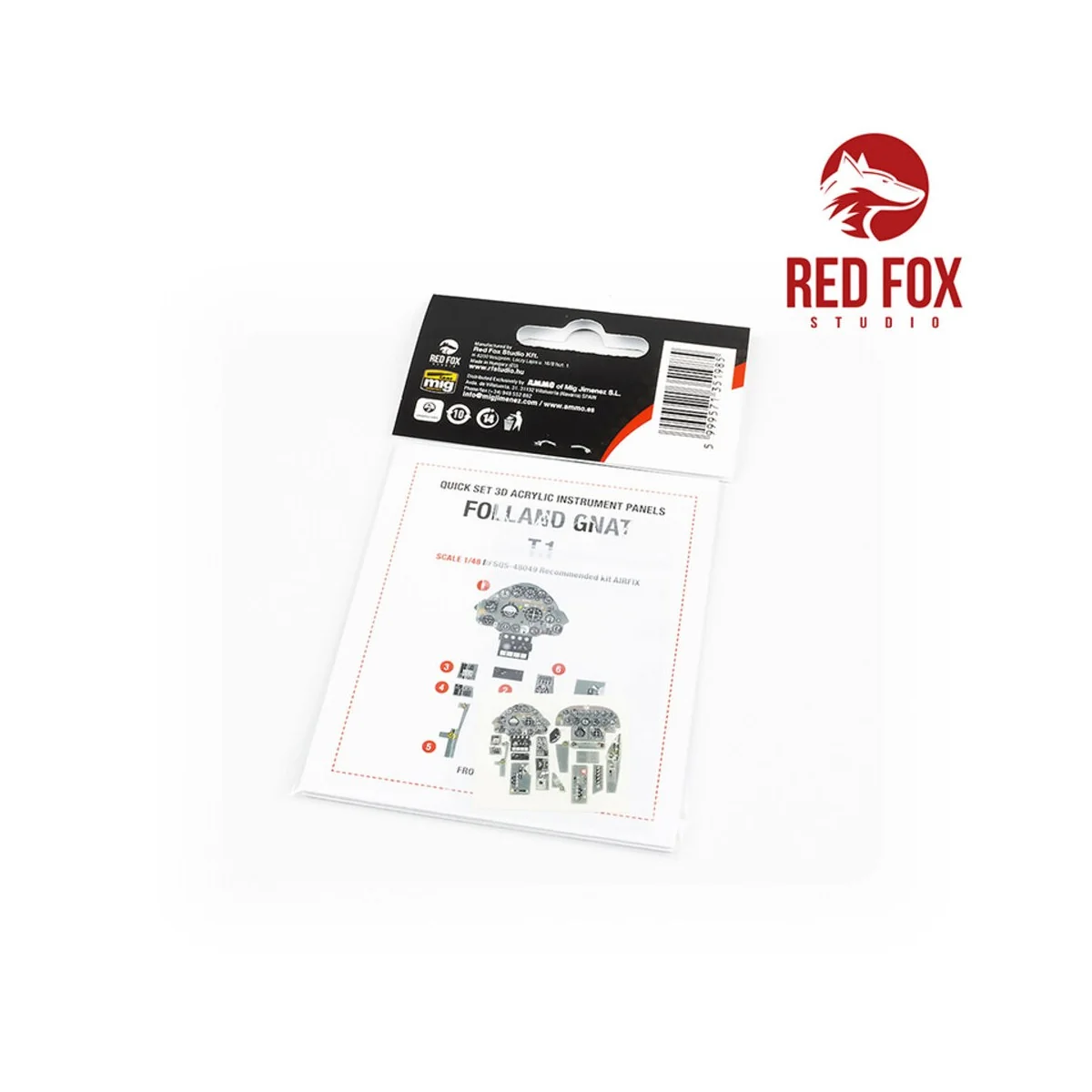 1/48 Folland Gnat T.1 (for Airfix kit), 1/48 - Red Fox Studio RFSQS...