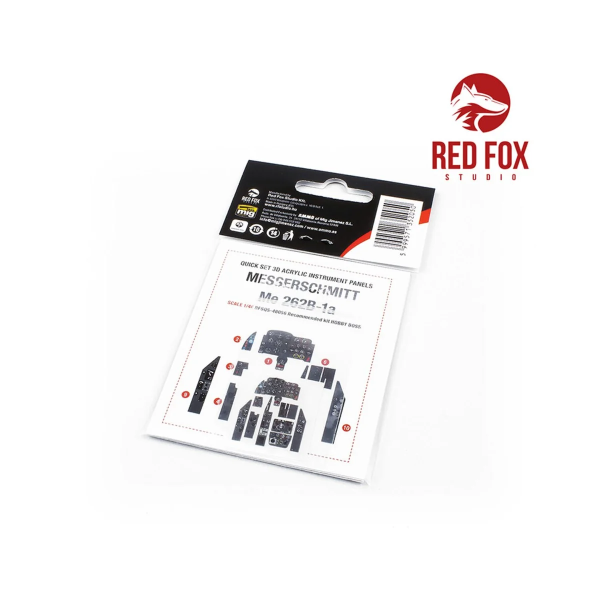 1/48 Messerschmitt Me 262B-1a (for Hobby Boss  kit) - Red Fox Studi...