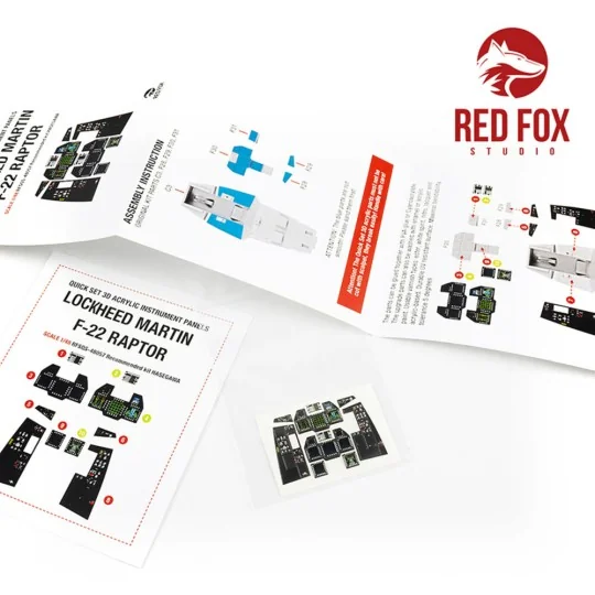 1/48 F-22 Raptor (for Hasegawa kit), 1/48 - Red Fox Studio RFSQS-48057