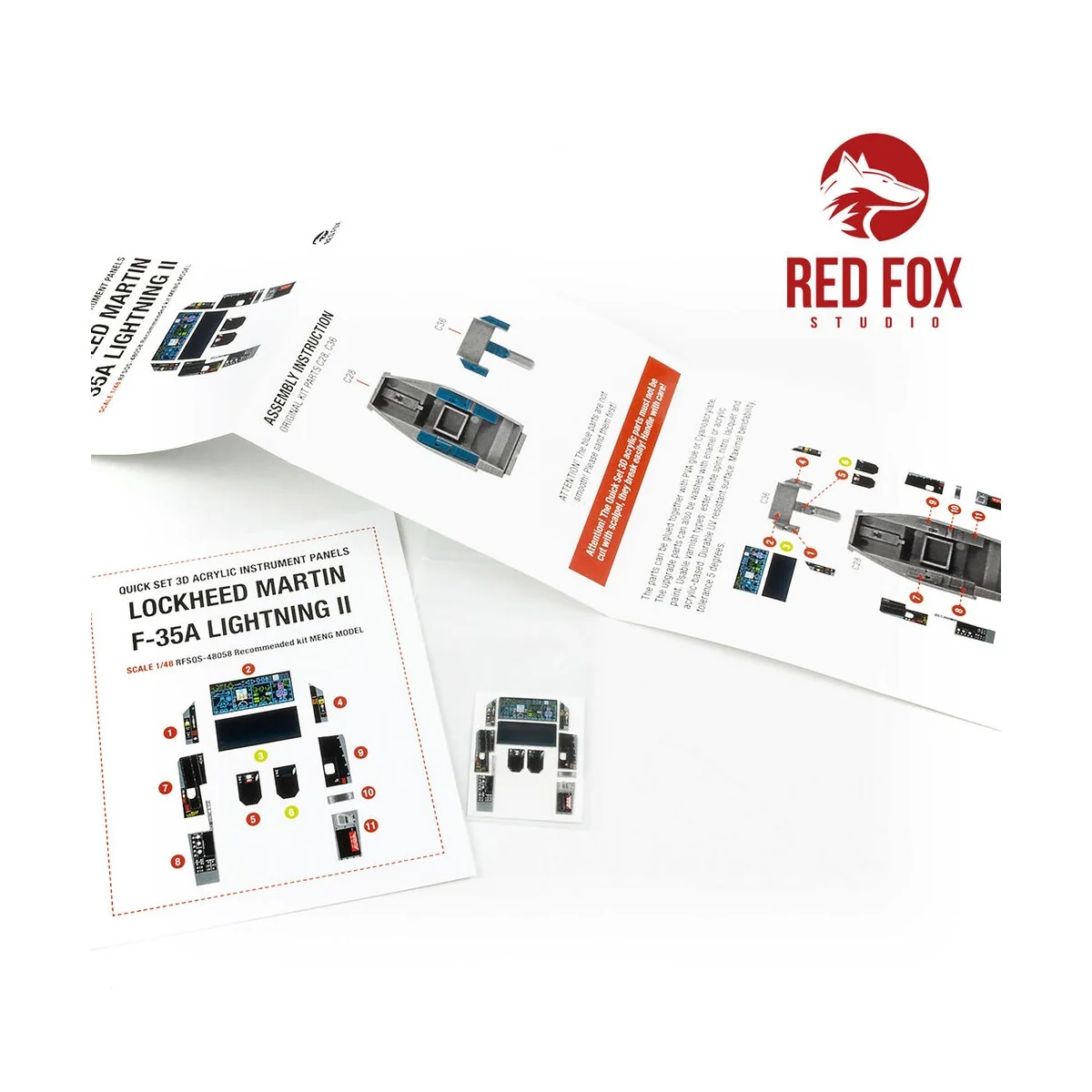 1/48 F-35A Lightning II (for Meng kit), 1/48 - Red Fox Studio RFSQS...