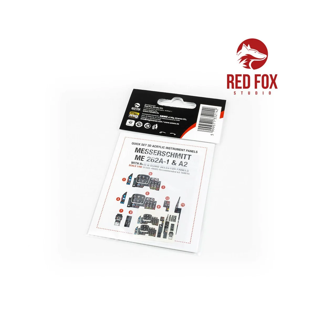 1/48 Messerschmitt Me 262A-1/A-2 with R4M & Bomb Selector (for Tami...