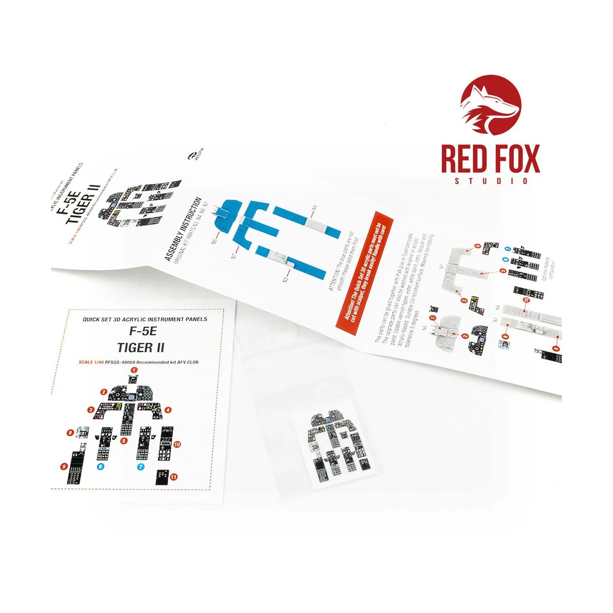 1/48 F-5E Tiger II (for AFV Club kit), 1/48 - Red Fox Studio RFSQS-...