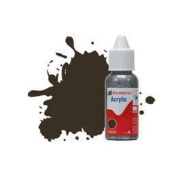 HUMBROL ACRYLIC DROPPER BOTTLE 14ML No 10 Service Brown - Gloss - H...