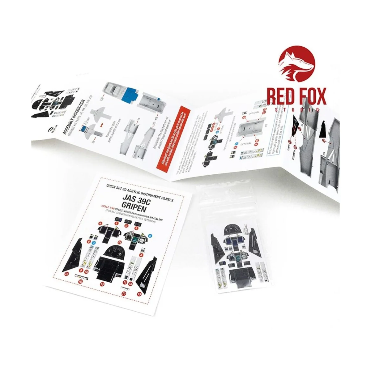 Jas-39C Gripen (for Italeri Kit), 1/48 - Red Fox Studio RFSQS-48089