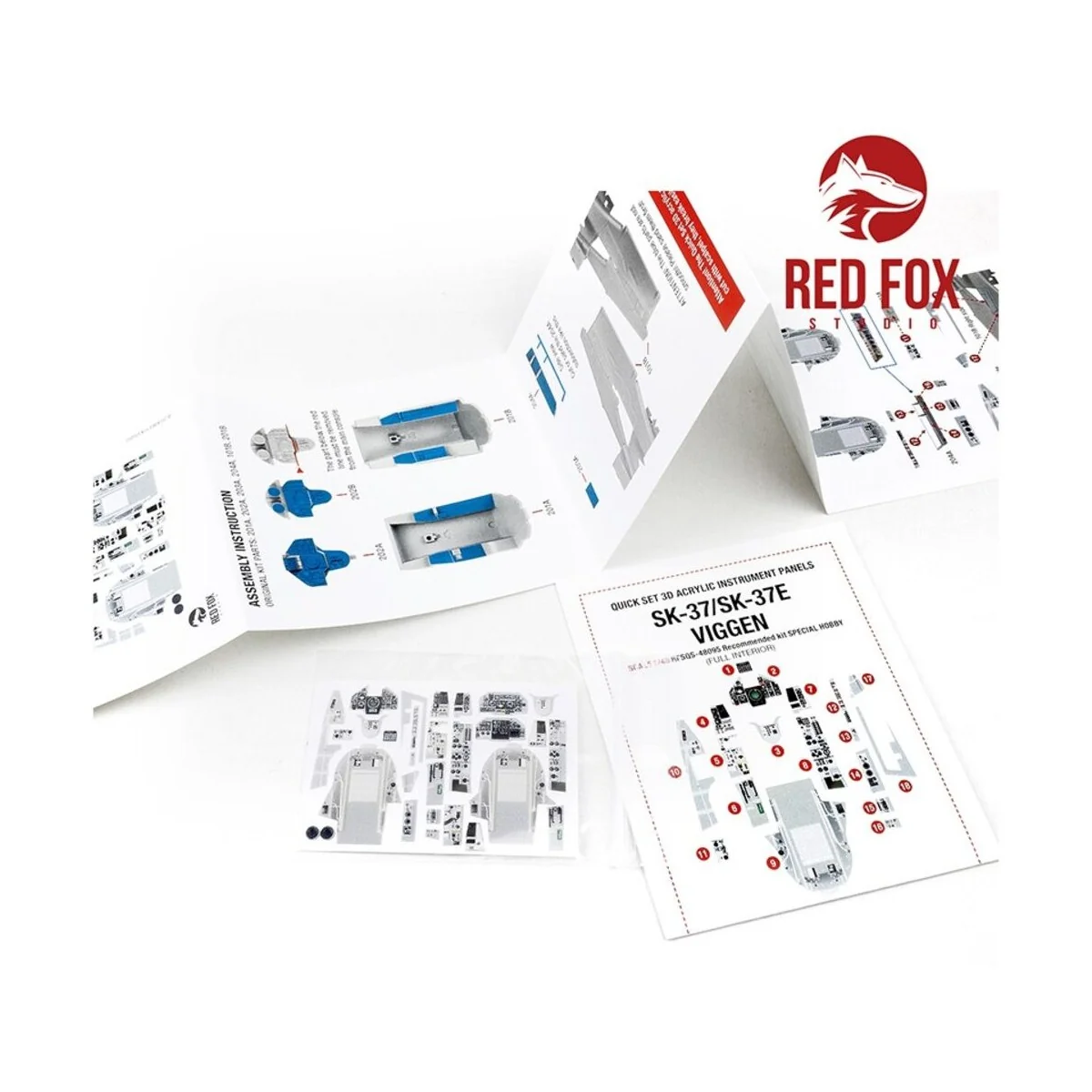 Saab SK-37/SK-37E Viggen (for Special Hobby kit), 1/48 - Red Fox St...