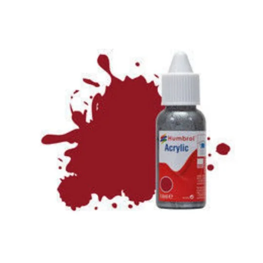 HUMBROL ACRYLIC DROPPER BOTTLE 14ML No 20 Crimson - Gloss - Humbrol... HUMBROL ACRYLIC DROPPER BOTTLE 14ML No 20 Crimson - Gloss - Humbrol...
