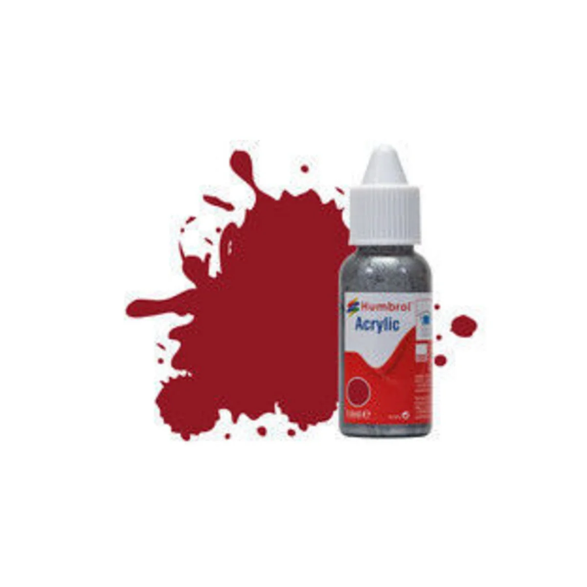 HUMBROL ACRYLIC DROPPER BOTTLE 14ML No 20 Crimson - Gloss - Humbrol... HUMBROL ACRYLIC DROPPER BOTTLE 14ML No 20 Crimson - Gloss - Humbrol...