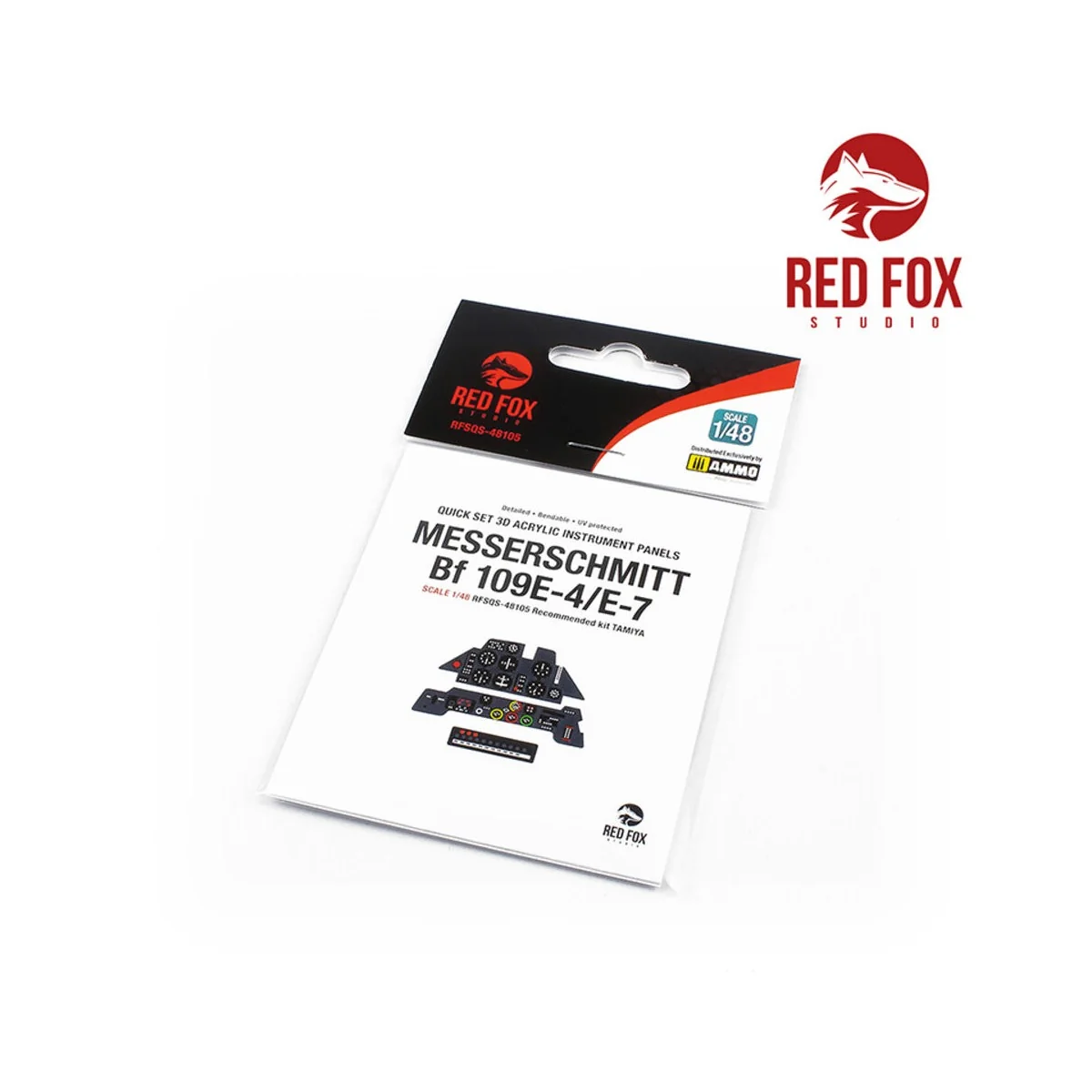 1/48 Messerschmitt Bf 109E-4/7 (for Tamiya kit), 1/48 - Red Fox Stu...