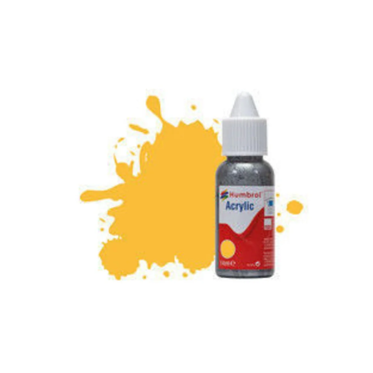 HUMBROL ACRYLIC DROPPER BOTTLE 14ML No 24 Trainer Yellow - Matt - H... HUMBROL ACRYLIC DROPPER BOTTLE 14ML No 24 Trainer Yellow - Matt - H...