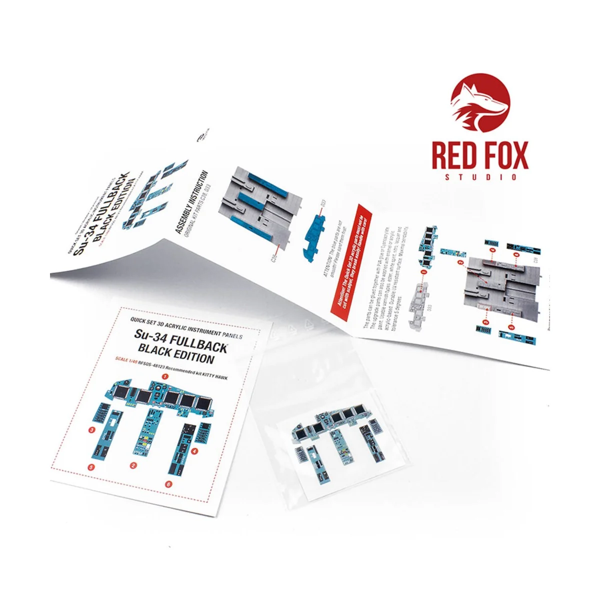 1/48 Su-34 Fullback Black Edition (for Kitty Hawk kit) - Red Fox St...