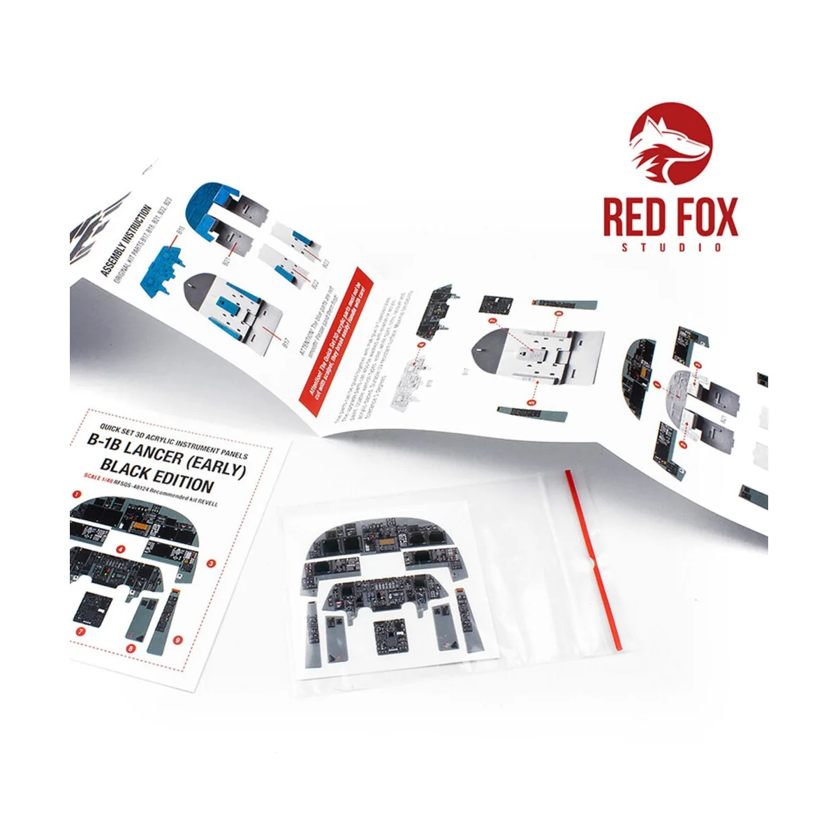 1/48 Rockwell B-1B Lancer (Early) BE (for Revell kit) - Red Fox Stu...