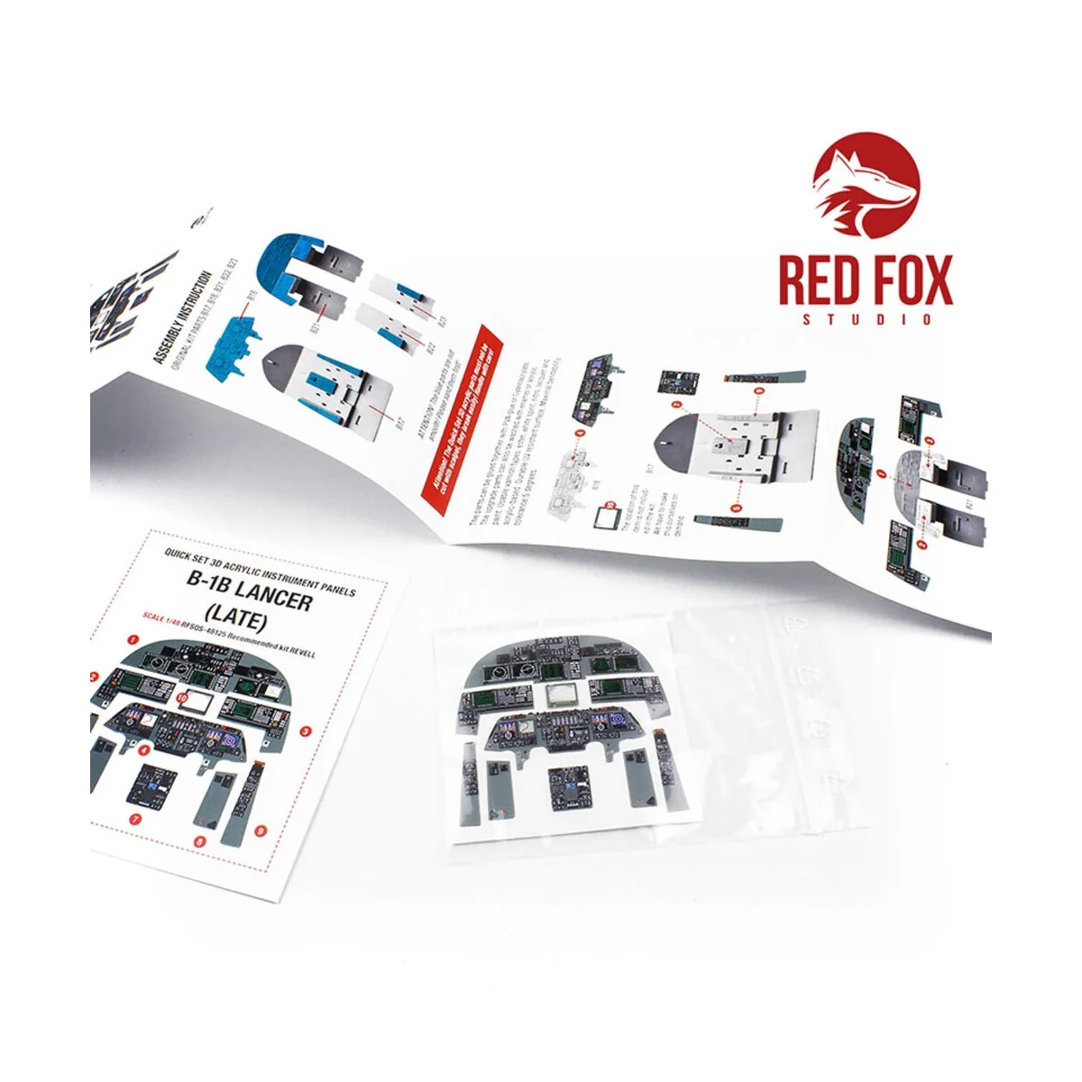 1/48 Rockwell B-1B Lancer (Late) (for Revell kit), 1/48 - Red Fox S...