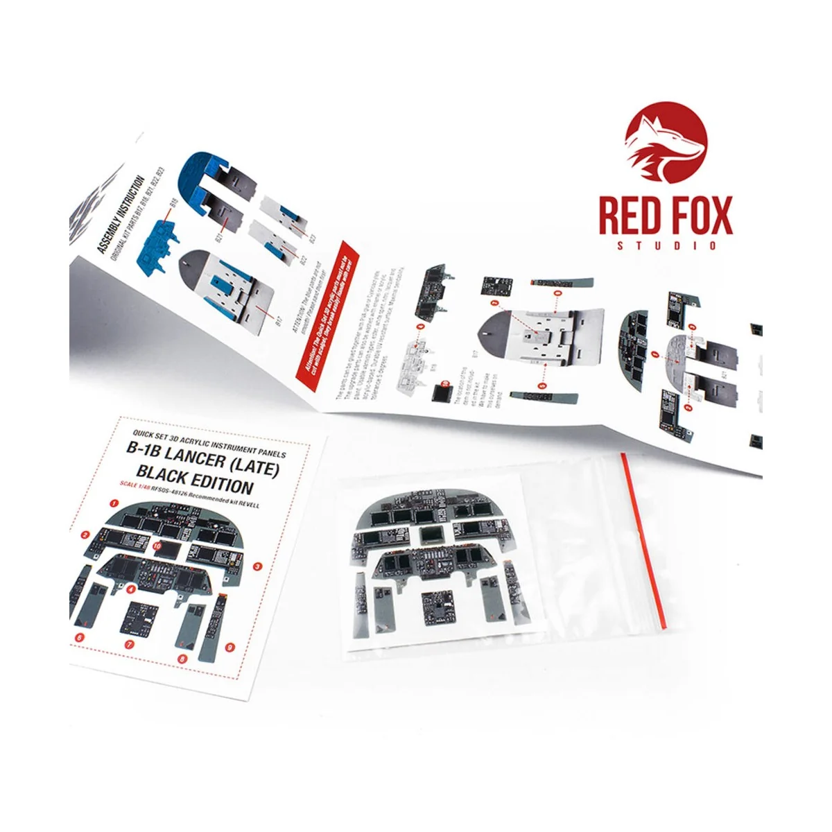 1/48 Rockwell B-1B Lancer (Late) BE (for Revell kit) - Red Fox Stud...