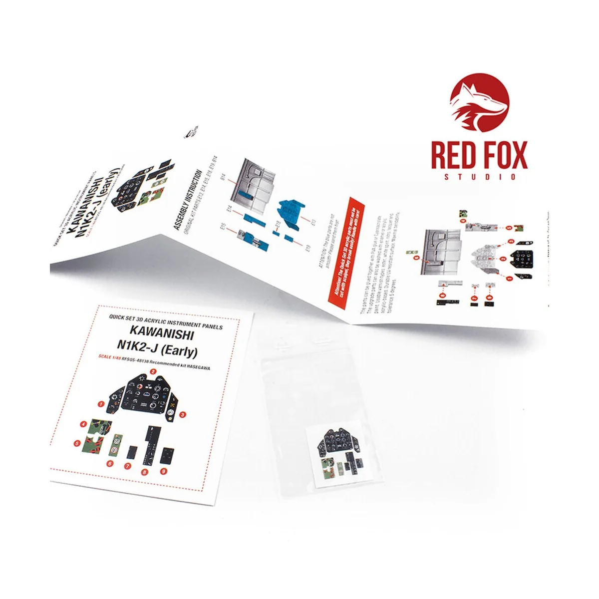 1/48 Kawanishi N1K2-J (Early) (for Hasegawa kit), 1/48 - Red Fox St...