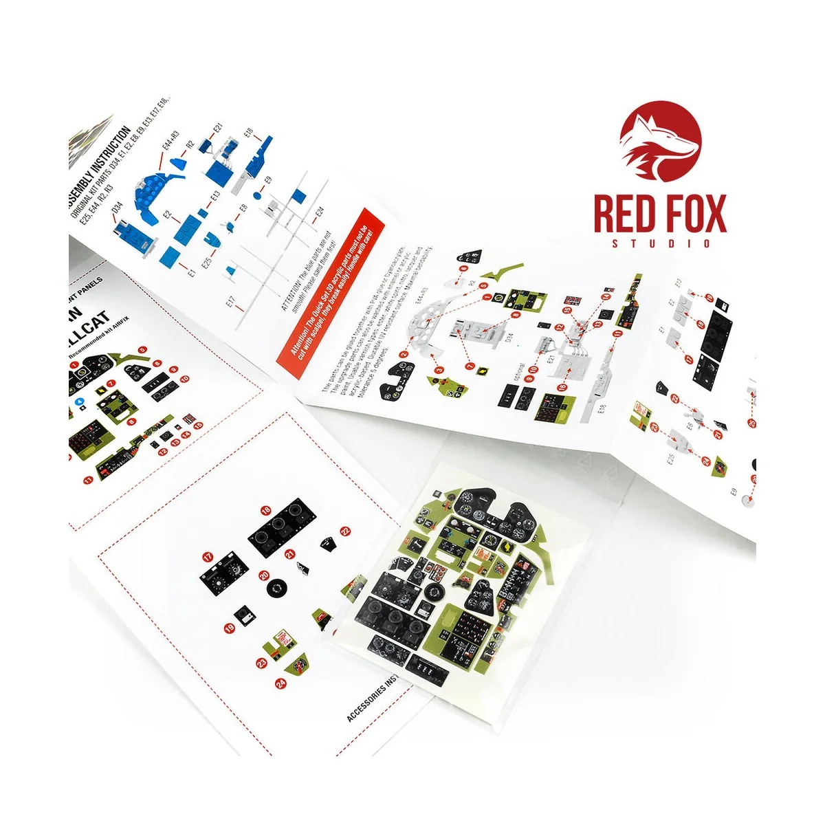 1/24 Grumman F6F-5 Hellcat (for Airfix kit) - Red Fox Studio RFSQS-...